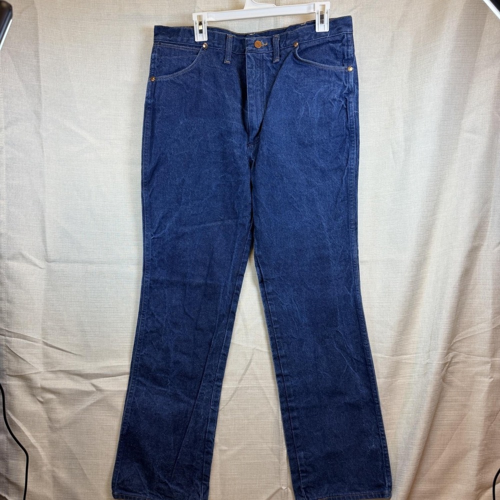 VTG‎ Wrangler Jeans Mens 38x32 Blue Medium Wash Regular Straight 936DEN Made USA